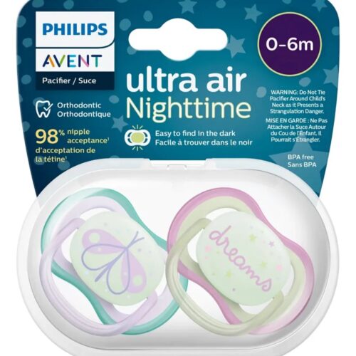 Chupete Avent Luminoso 0-6 X2- Scf 376-12