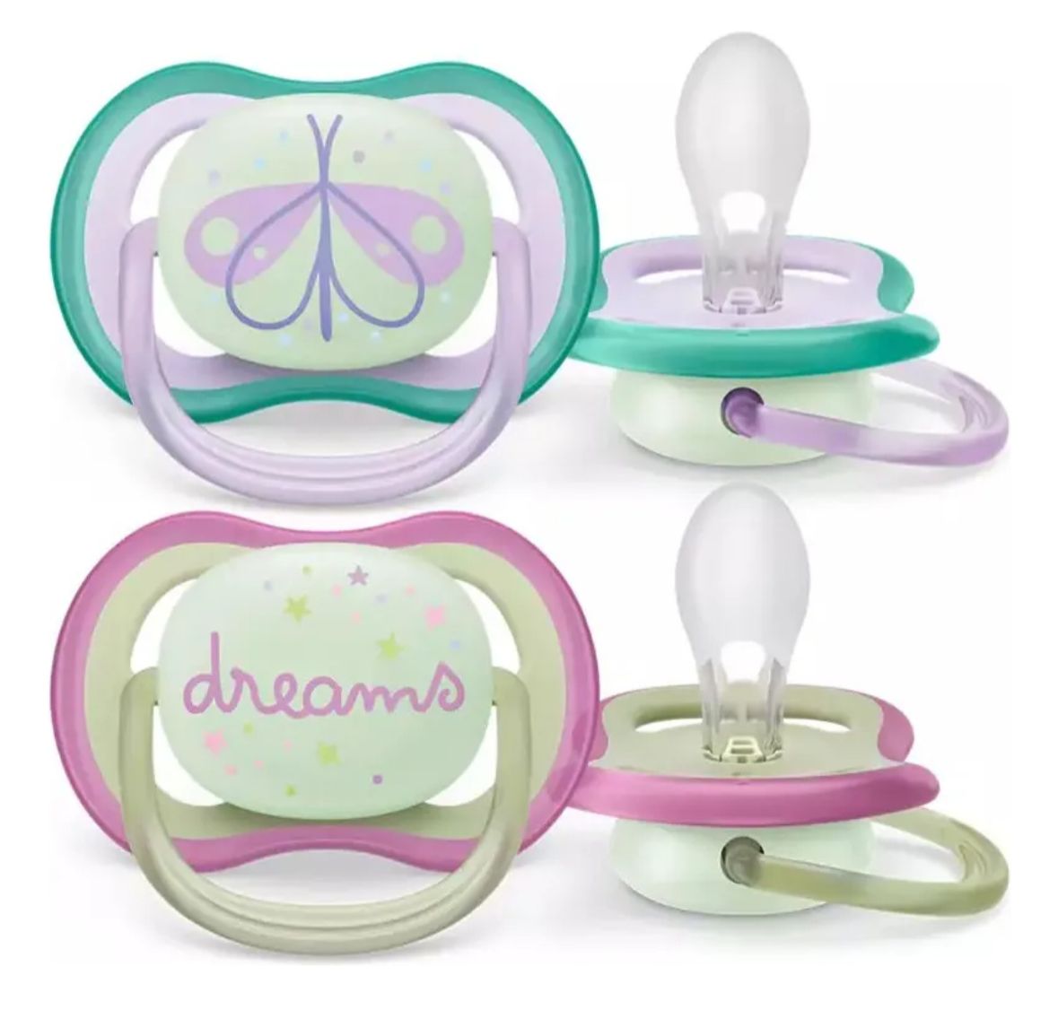 Chupete Avent Luminoso 0-6 X2- Scf 376-12