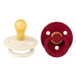 Chupete Bibs- Ivory/ruby 0-6