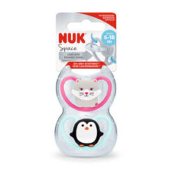 Chupete Space 6-18 Gato/pinguino- Nuk