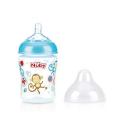 Mamadera Natural Touch Con Tetina Similar Al Pezon Nuby- 280 Ml