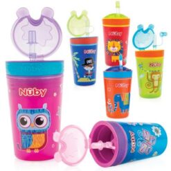 Vaso Con Sorbete Portacereales Nuby 270ml- Snack N´sip