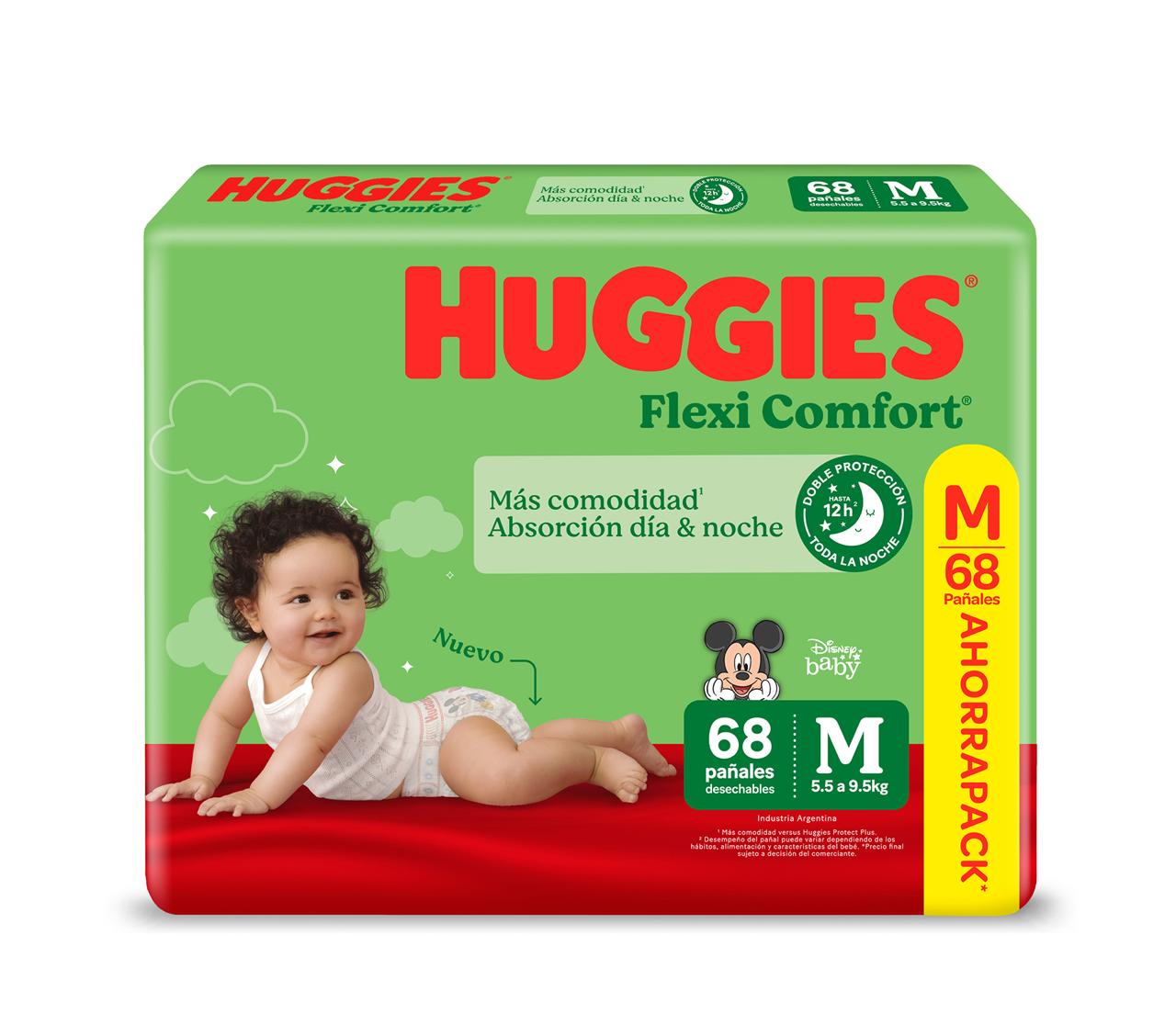 Pañal Huggies Flexi Confort M2 X68