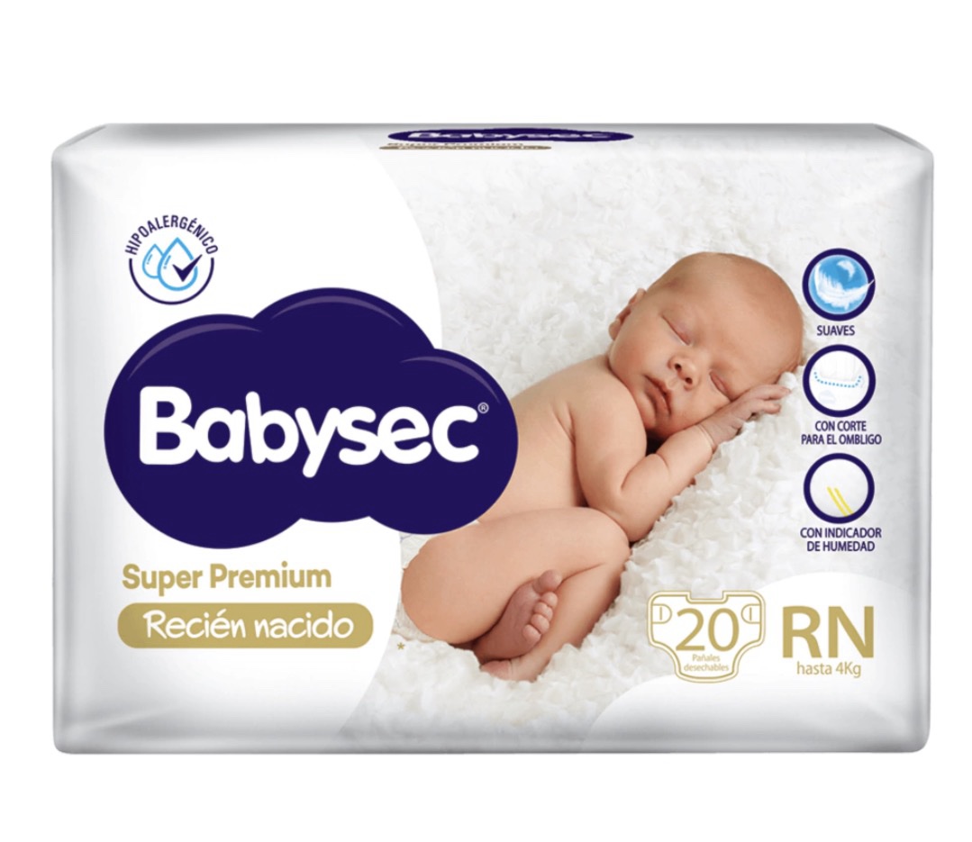 Pañal Babysec Premium R/n X20