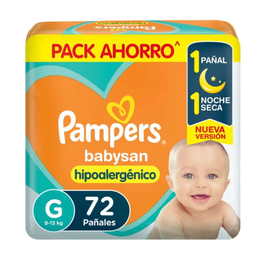 Pañal Pampers Babysan Hiperpack