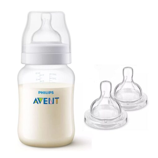 Set Mamadera Avent Anticolic + 2 Tetina- Scd 809/15