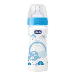Mamadera Chicco Wellbeing 250ml- Blue