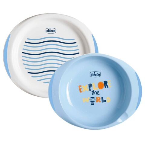 Set De Platos Chicco- Celeste
