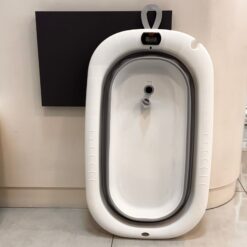 Bañera Pegable con Termometro Digital- Gris