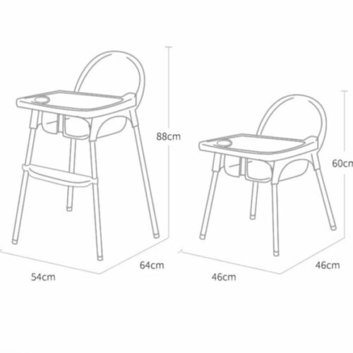 Silla de comer- Rosa