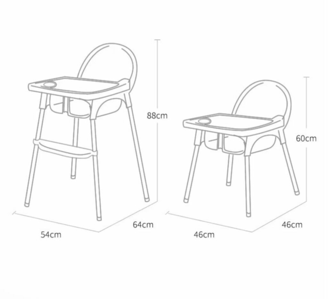 Silla de comer- Rosa
