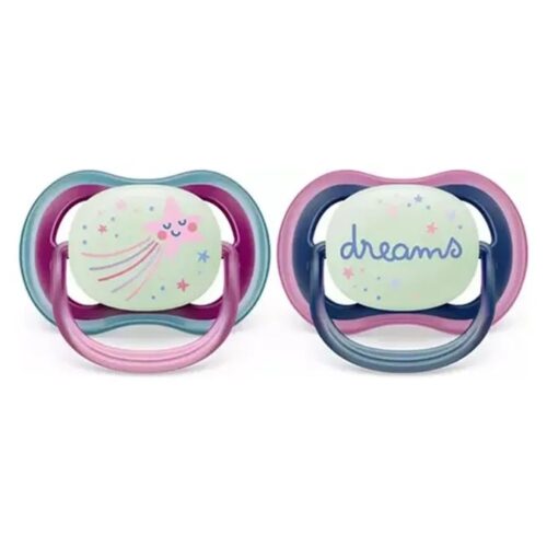 Chupete Avent Luminoso 6-18 X2- Pink