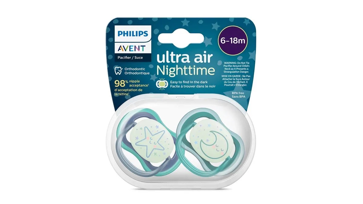 Chupete Avent Luminoso 6-18 X2- Blue