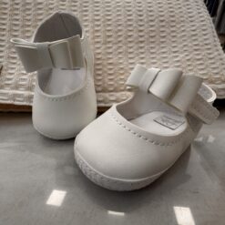 Zapatito con Detalle de Moño- Blanco