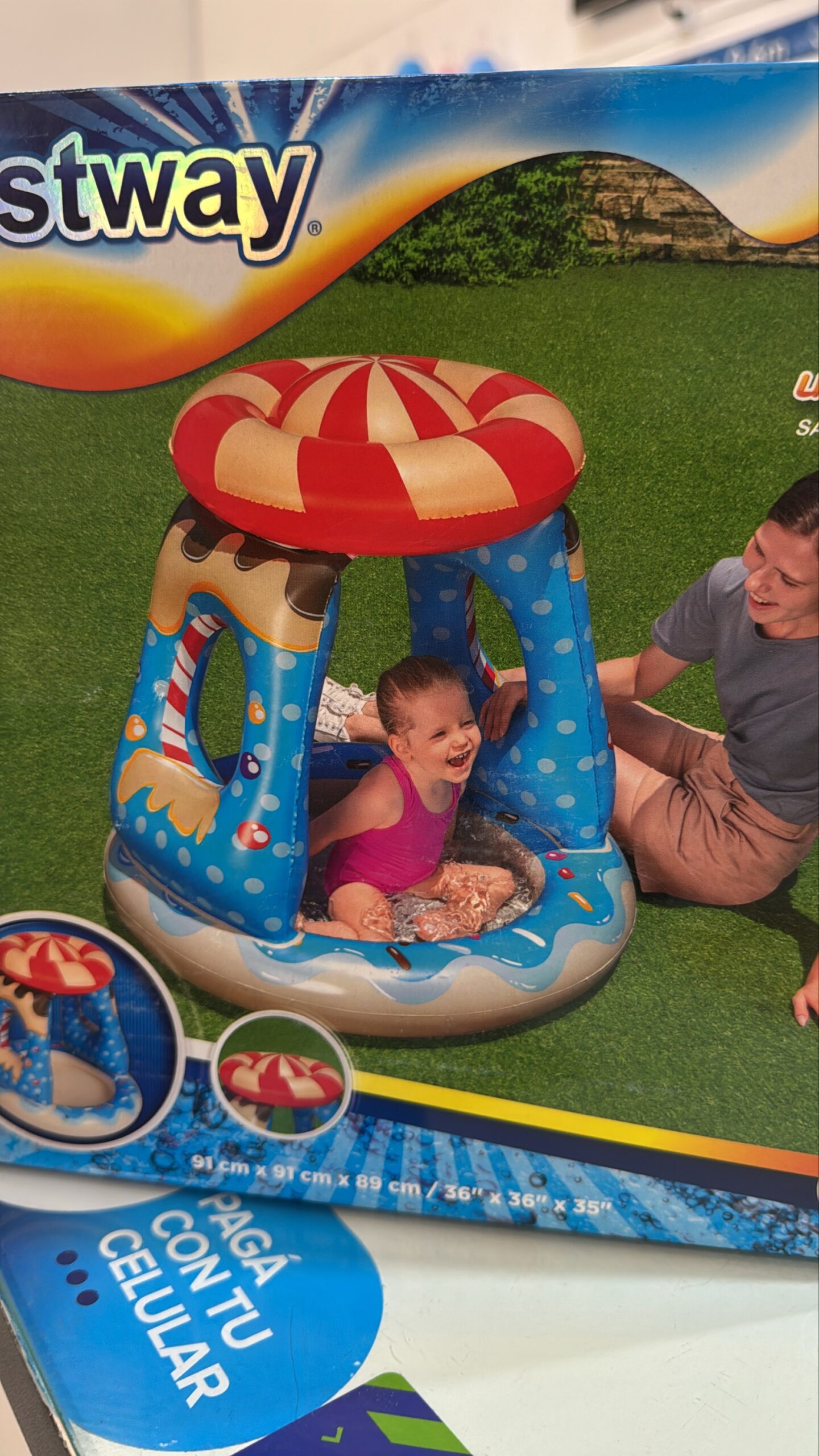 Bote para bebe con techito proteccion UV