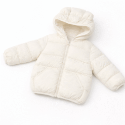 Campera Inflable con capucha- Marfil