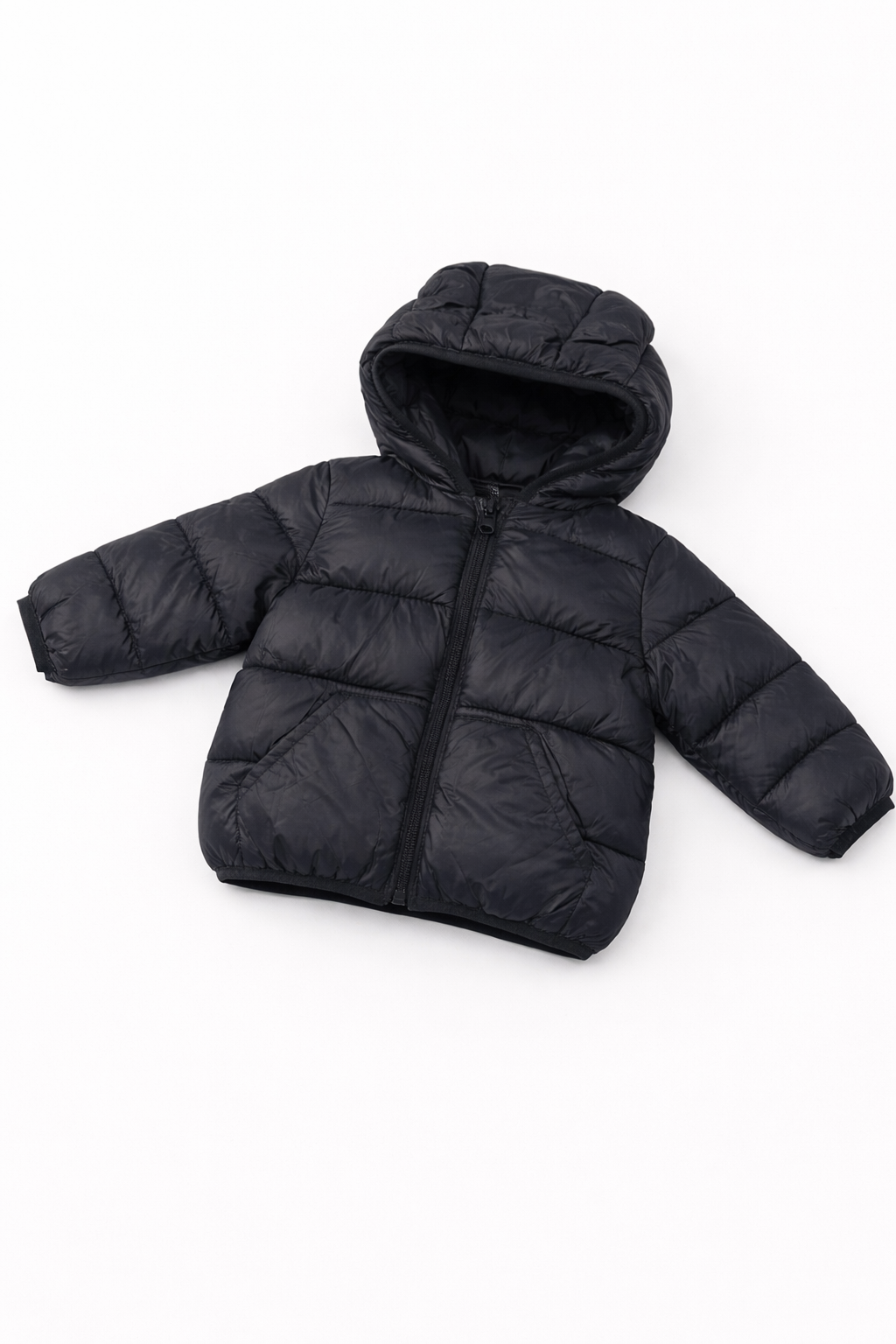Campera Inflable con capucha- Negra