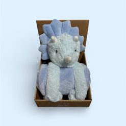 Manta con Peluche- Dino Azul