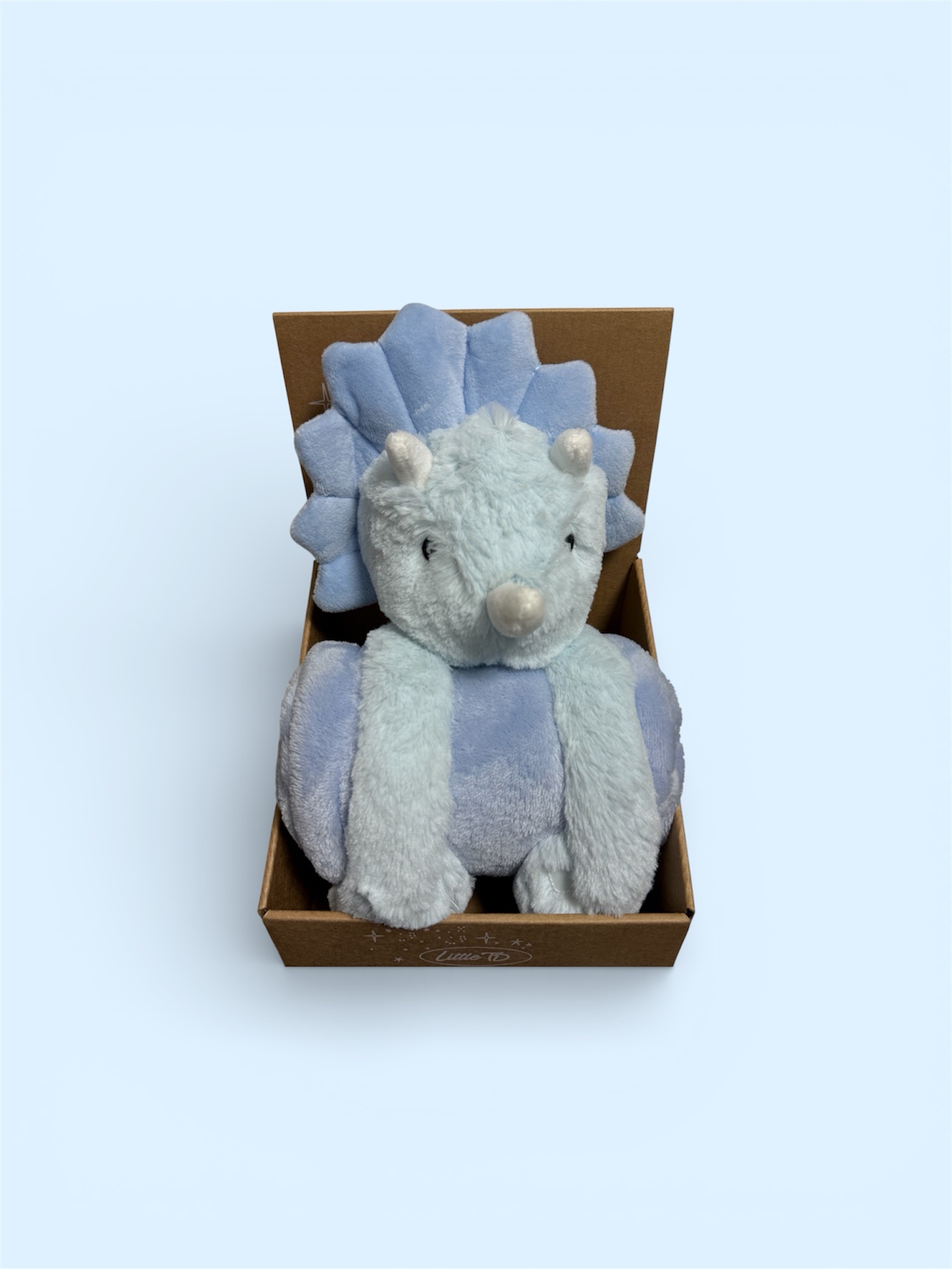 Manta con Peluche- Dino Azul
