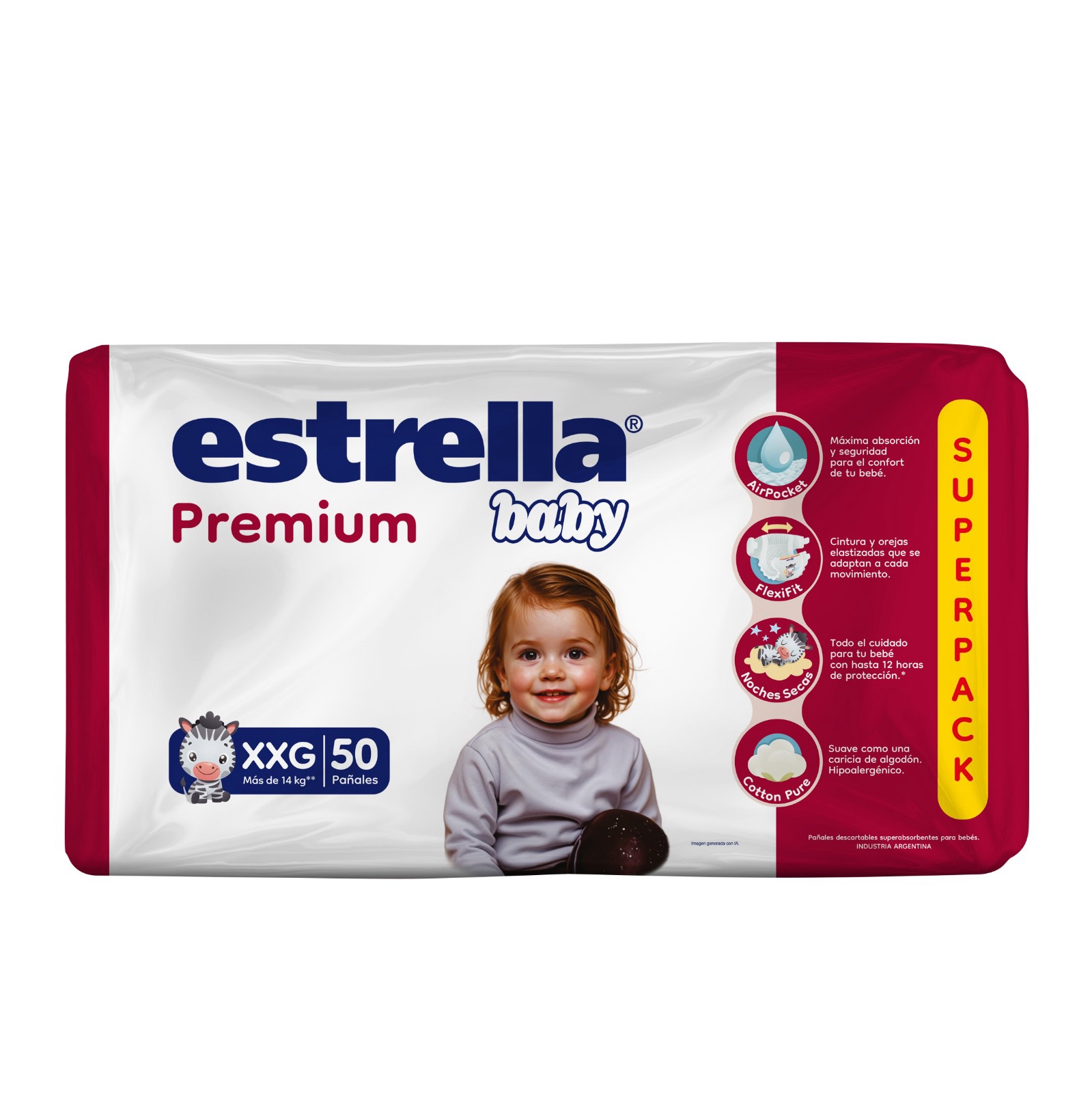 Pañal Estrella Premium XXG X50