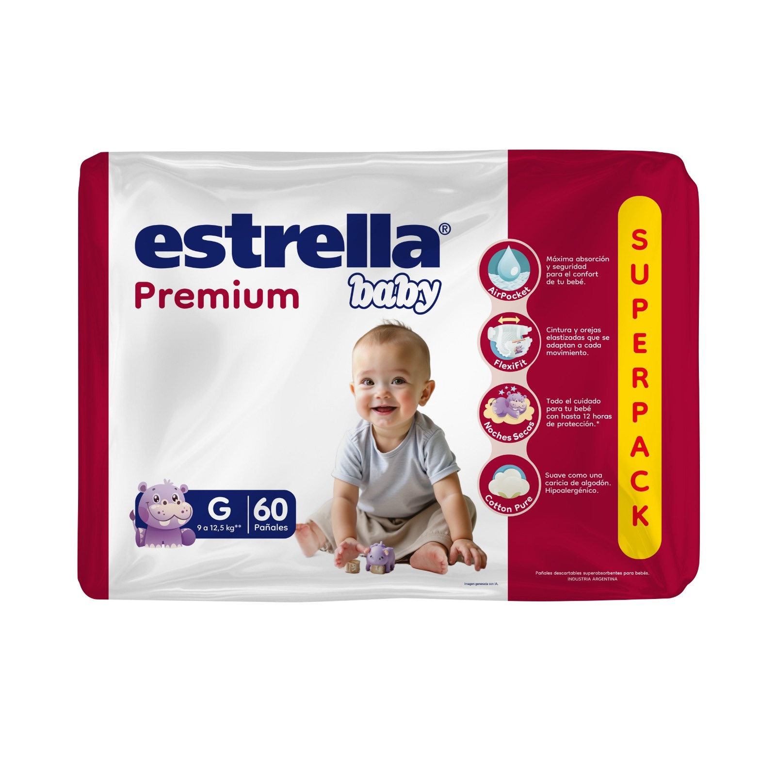fe25cf4c-c1ee-409e-98fb-b2babbd79fc1 Pañal Estrella Premium G X60