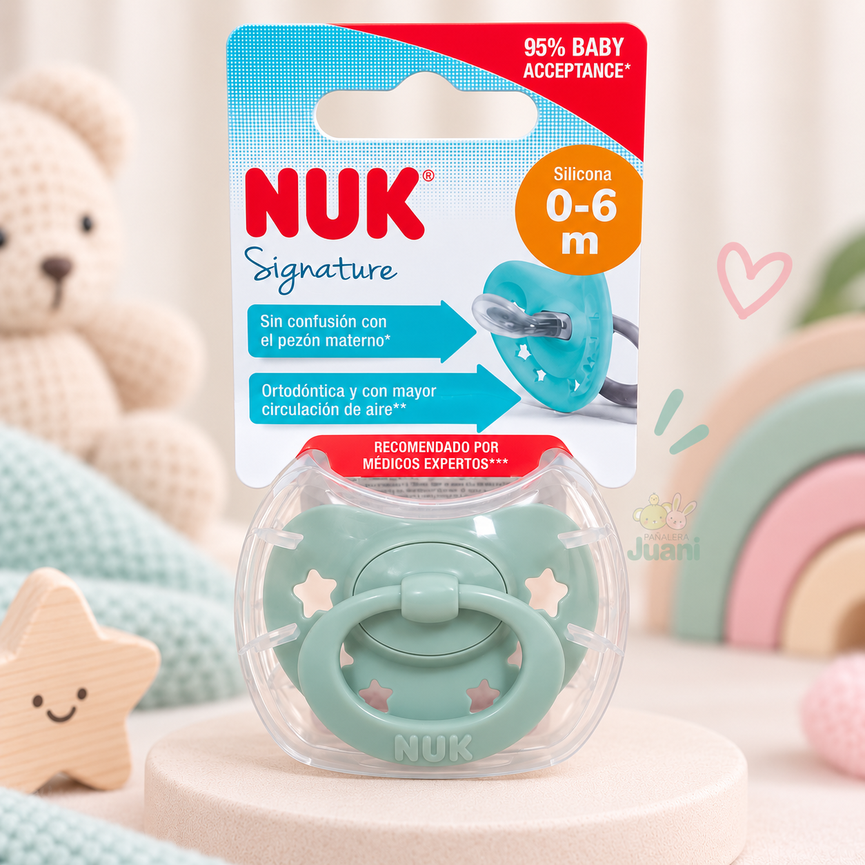 41ec36b5-fdff-4428-aed2-a1b9e34a4e8b Chupete NUK Signature Verde 0-6
